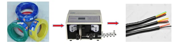 Macchina automatica per il taglio e la spelatura del filo e la macchina automatica per l'alimentazione del filo