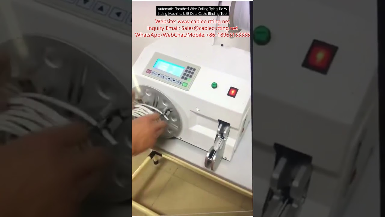 Macchina Automatica per Avvolgere e Legare Cavi Rivestiti - Attrezzatura per Fascettatura Cavi USB