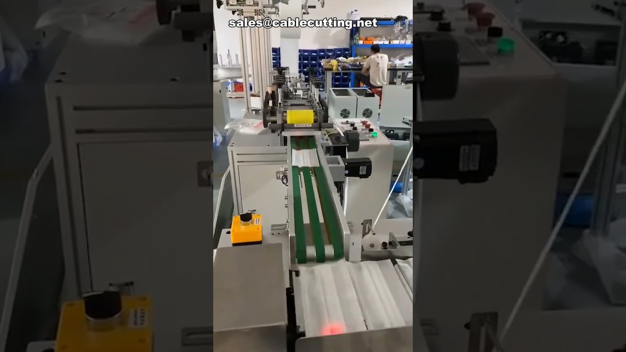 Linea di produzione completamente automatica one-drag-two per mascherine facciali piatte monouso