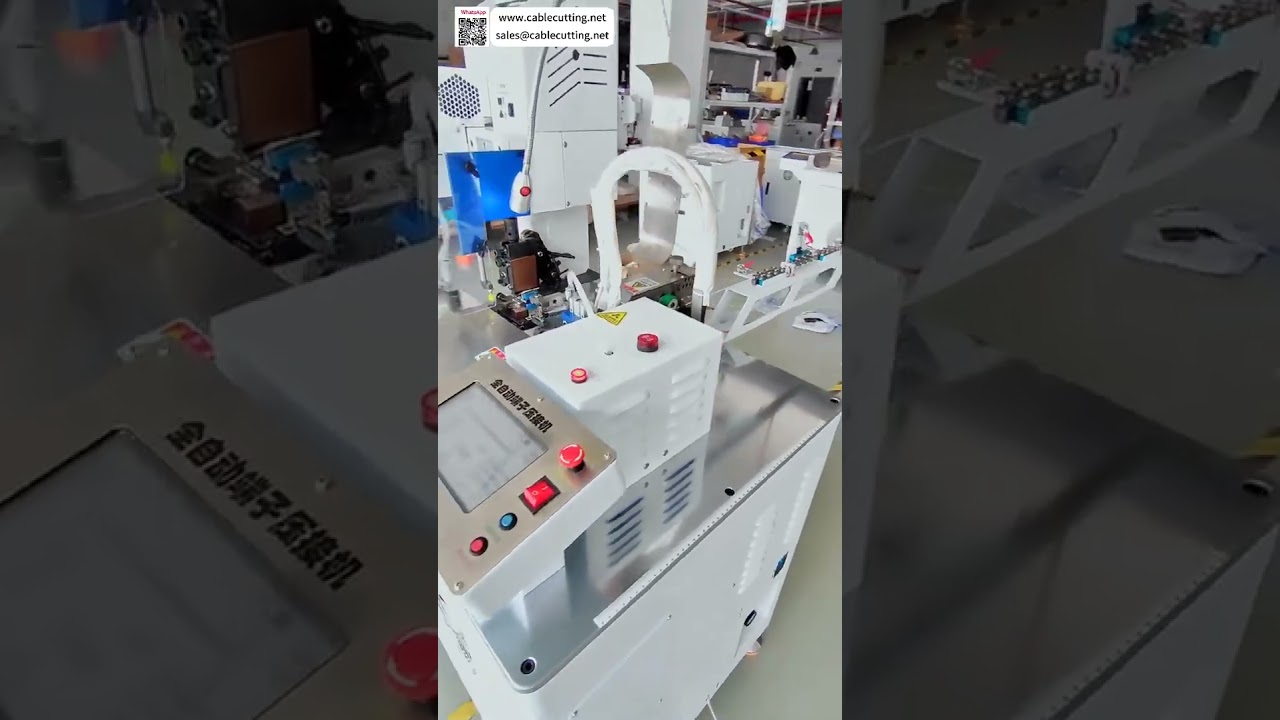Spellatura a caldo e crimpatura terminali per cavi compressore refrigerazione - Macchina automatica per cablaggi