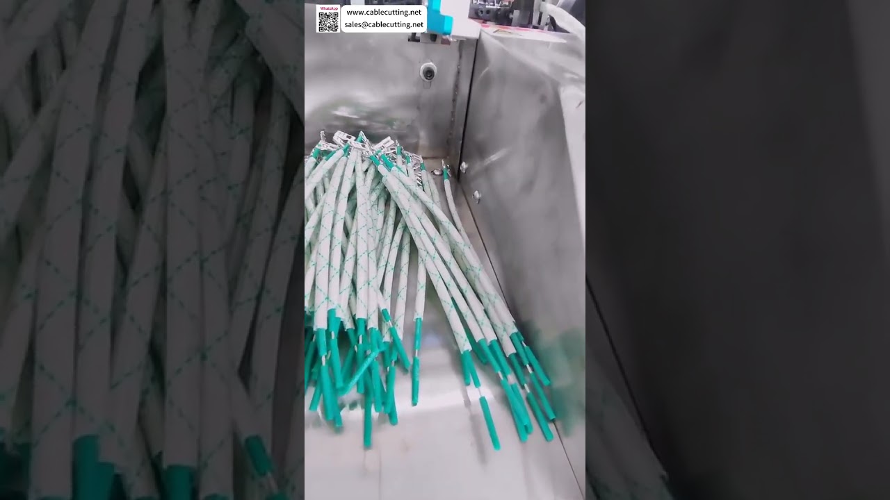 Cablaggio motore: inserimento tubo cera gialla e crimpatura terminali con macchina automatica