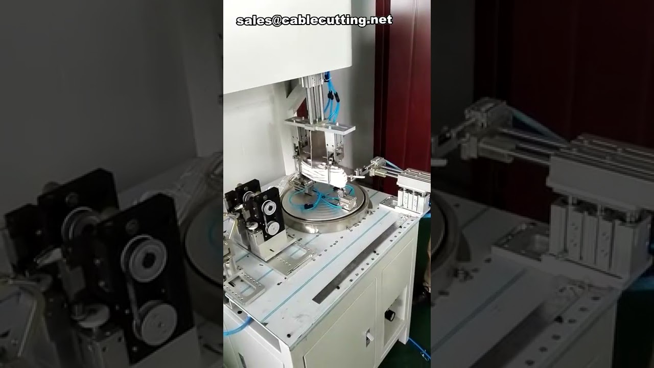 Macchina automatica per avvolgimento e arrotondamento fili metallici