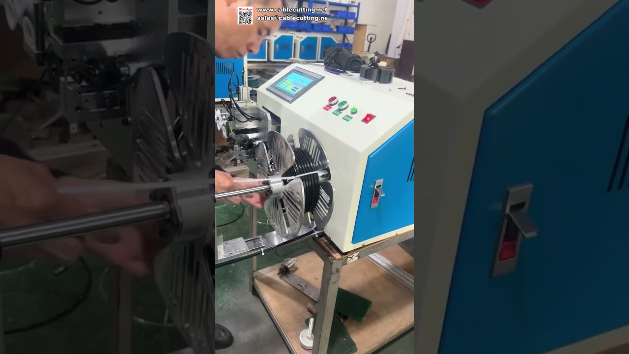 Macchina automatica per conteggio, taglio, avvolgimento e bobinatura industriale