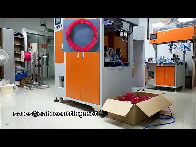 Macchina automatica per taglio, avvolgimento e legatura cavi - Efficienza industriale