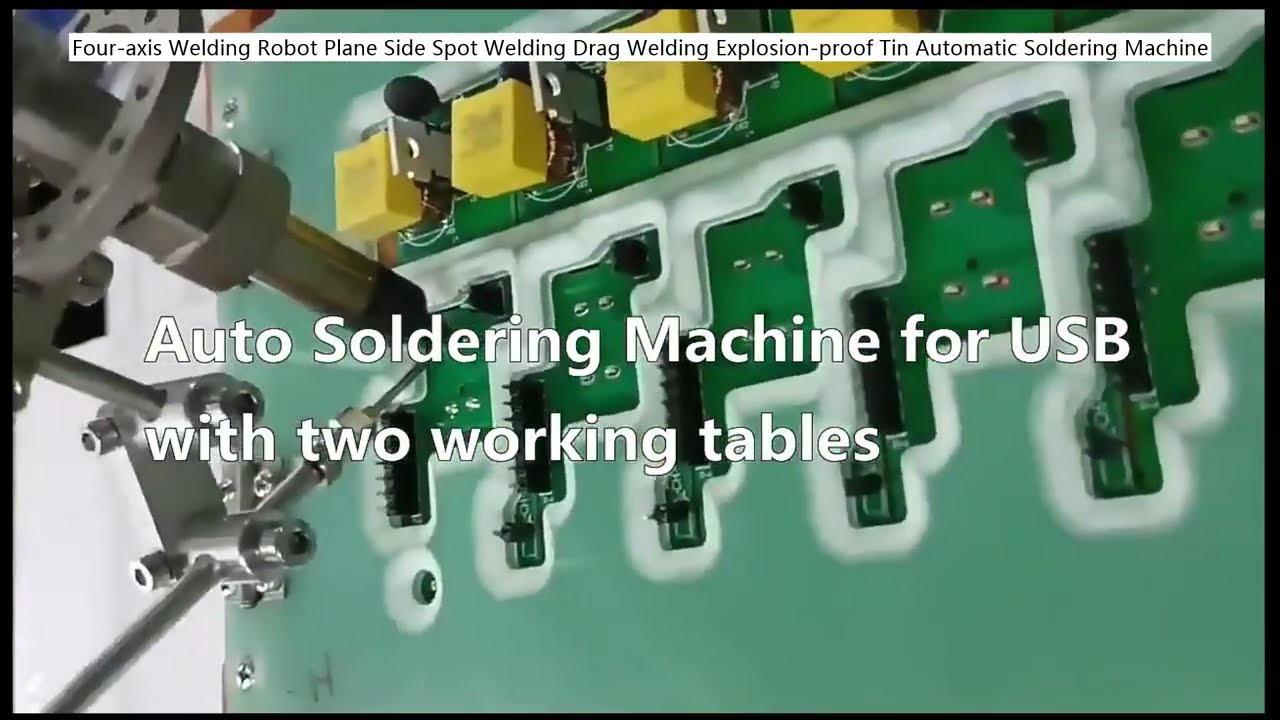 Robot saldatore a 4 assi per saldatura a punti laterali, a trascinamento e stagnatura automatica antideflagrante