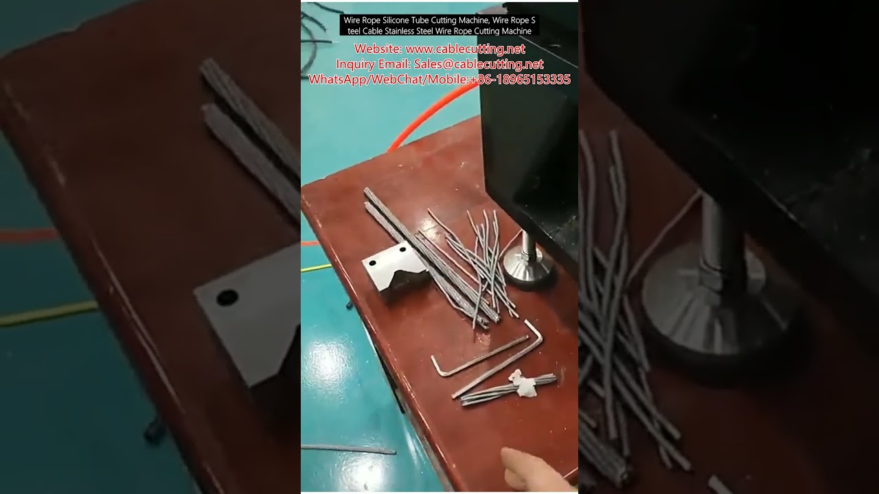 Macchina per taglio funi metalliche, cavi d'acciaio e tubi in silicone – Taglierina automatica per acciaio inox