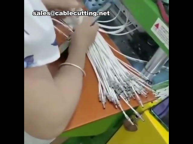 Macchina per stampaggio a iniezione verticale per spine DC e cavi in PVC, TPE, PP, PE