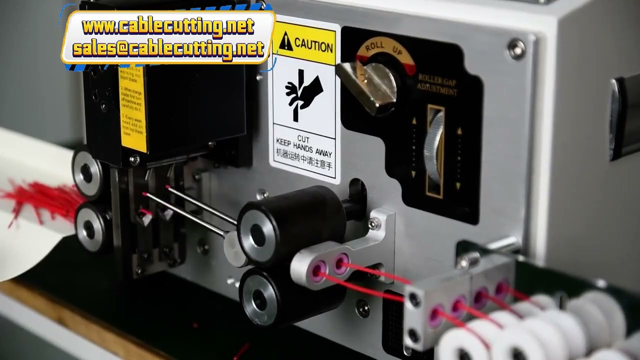 Macchina per taglio e spelatura doppio avanzamento da 0,08 a 2,5 mm² con lama in carburo di tungsteno