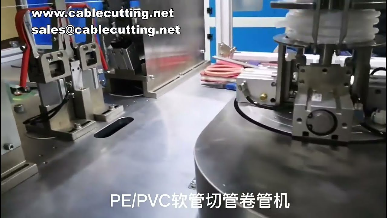 Avvolgitrice automatica per tubi PVC e PE con taglio integrato | Macchina per avvolgimento e taglio tubi