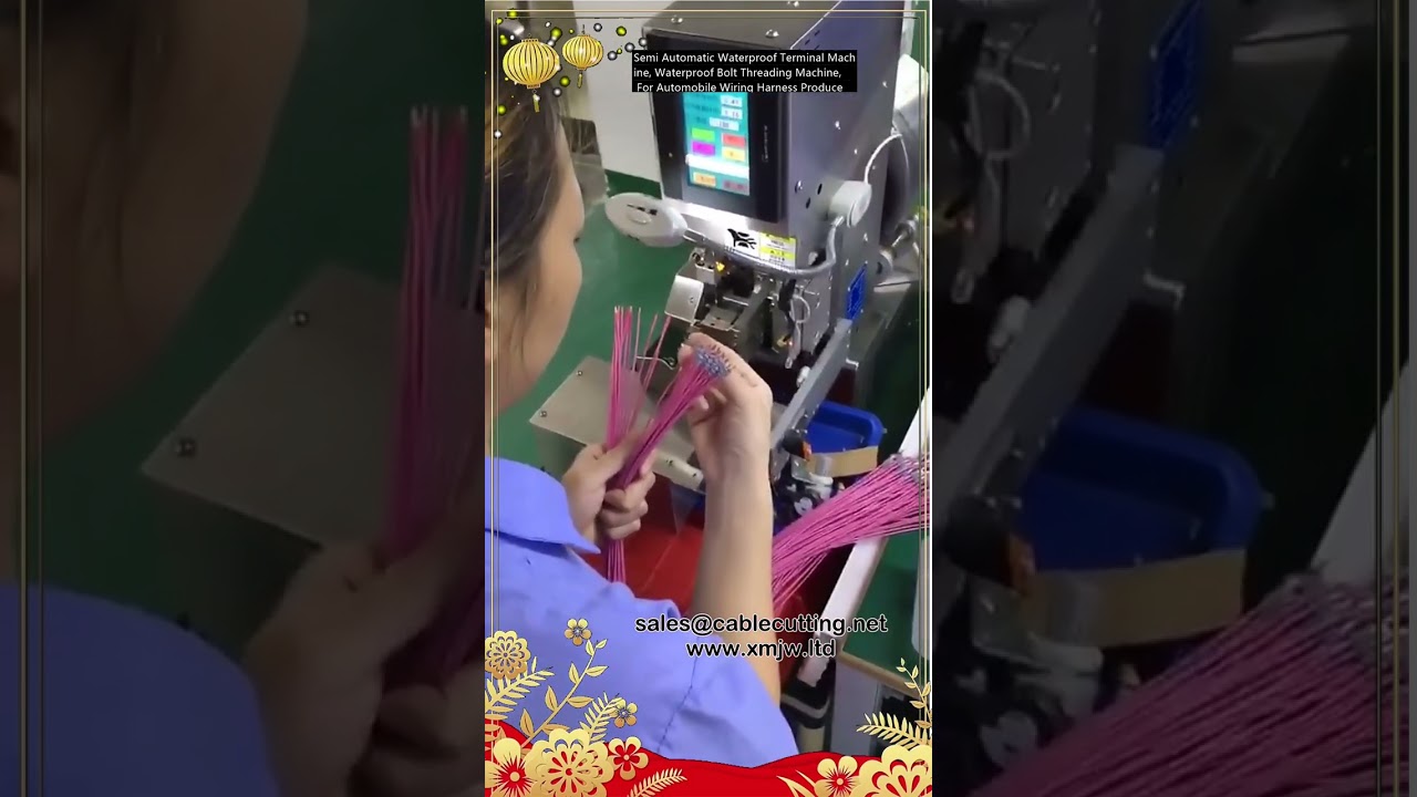 Macchina Semiautomatica per Terminali Impermeabili e Filettatura Bulloni - Per Cablaggio Auto