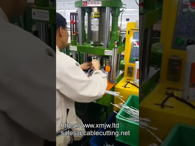 Macchina per stampaggio a iniezione verticale 250T ad alta velocità per sovrastampaggio spine PVC – Compatta e performante